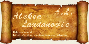 Aleksa Laudanović vizit kartica